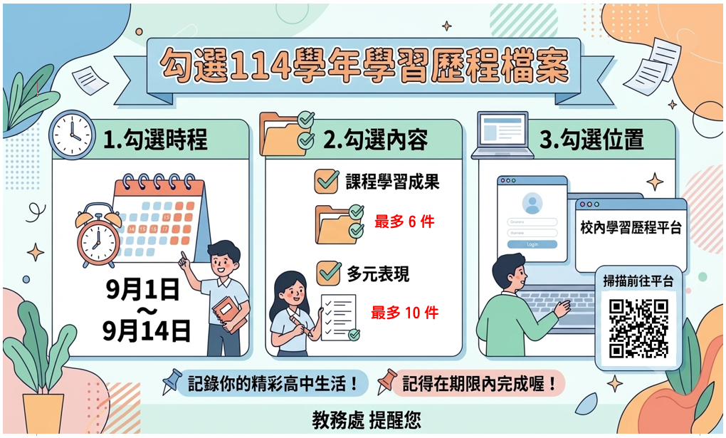 勾選學習歷程檔案